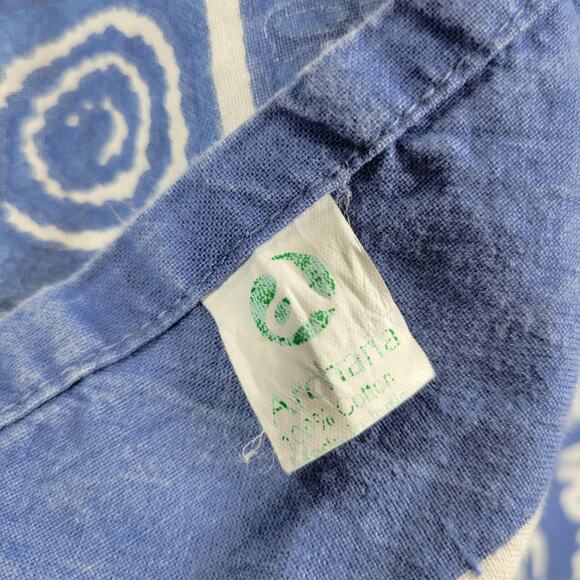 Archana Hanukkah Tablecloth 84" x 60" Blue White Cotton Rectangular Lightweight - Picture 10 of 13